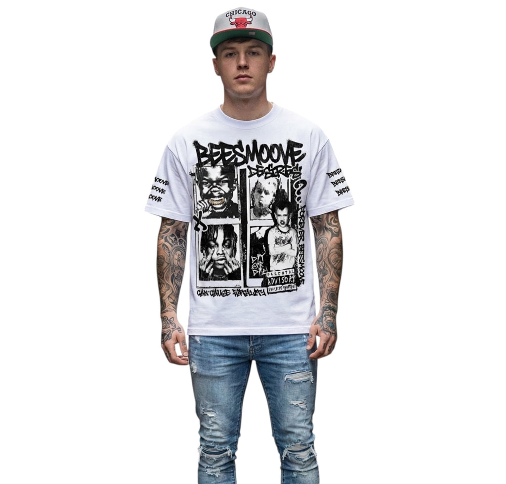 BEESMOOVE HELL YEA: WHY NOT? Loose Drop Shoulder Tee - Beesmoove