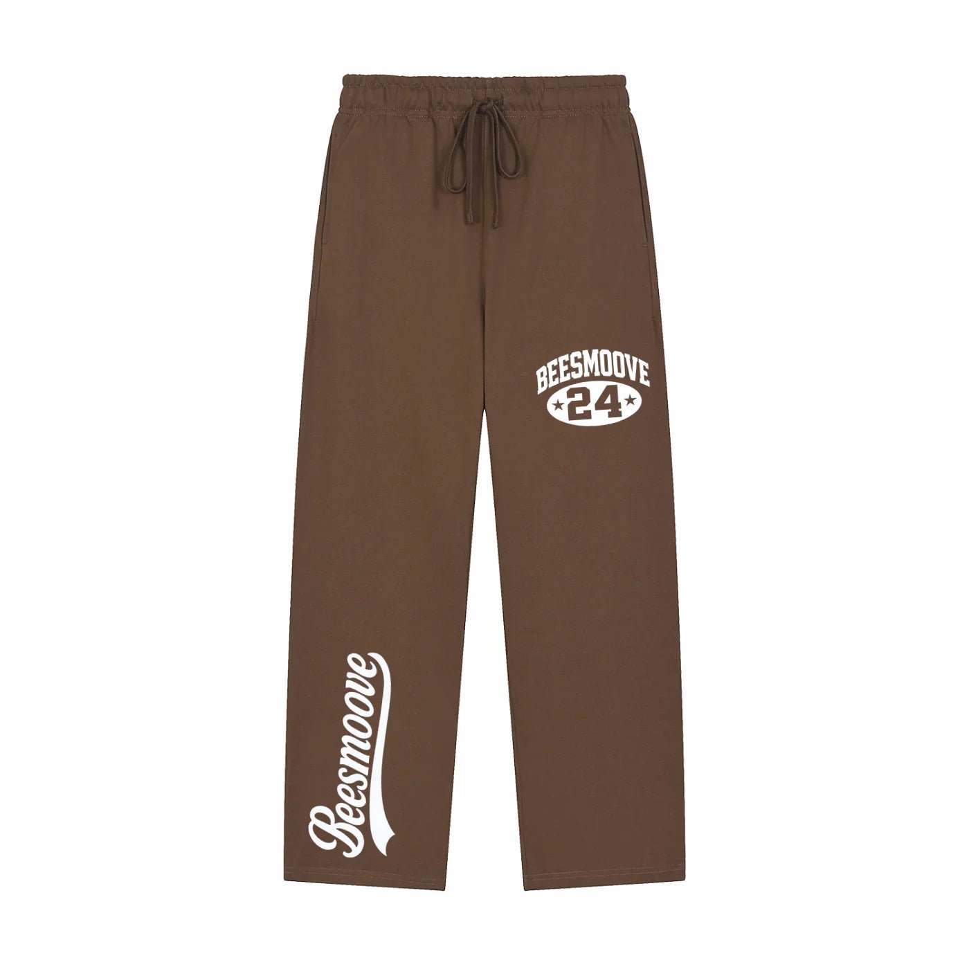 BEESMOOVE Heritage Mark white Straight - Leg Sweatpants - Beesmoove