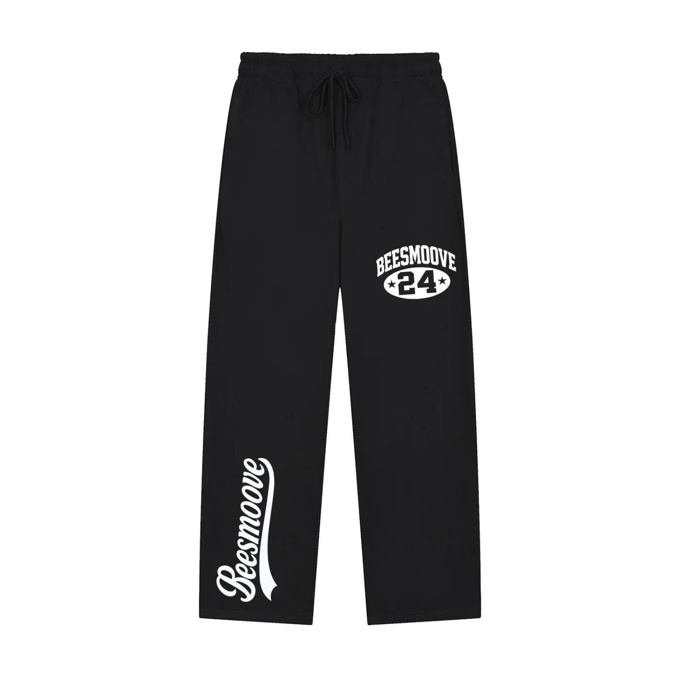 BEESMOOVE Heritage Mark white Straight - Leg Sweatpants - Beesmoove
