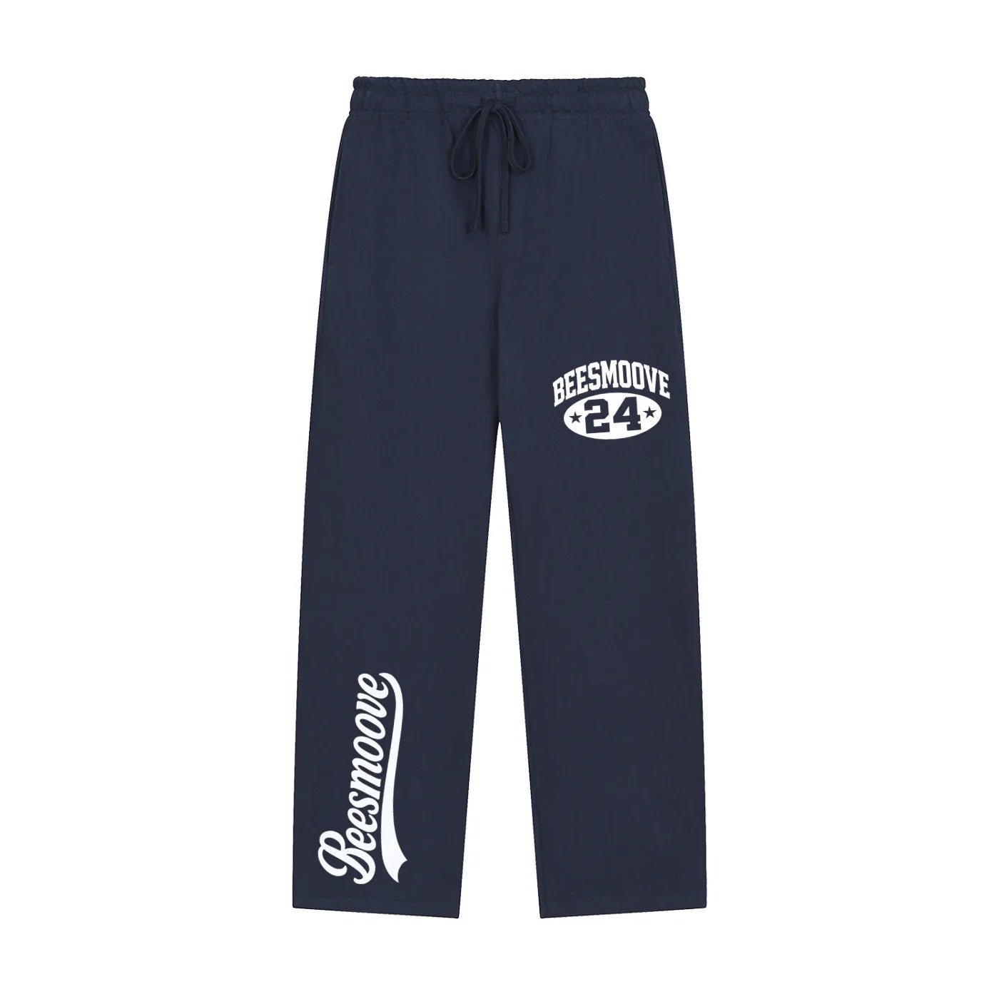 BEESMOOVE Heritage Mark white Straight - Leg Sweatpants - Beesmoove
