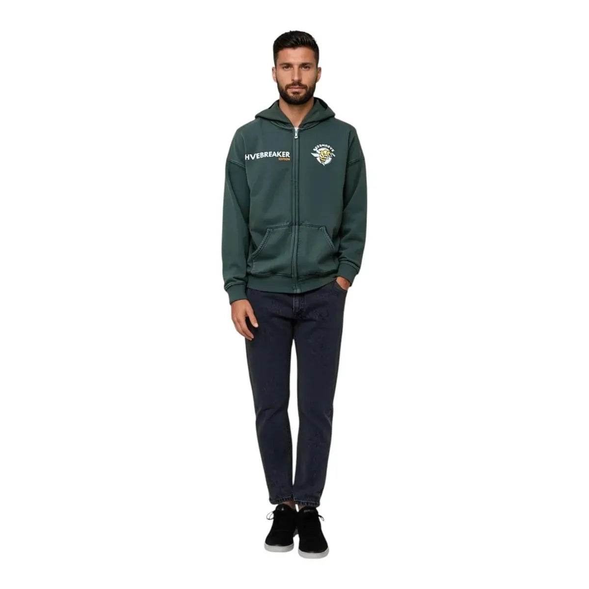 Beesmoove Hivebreaker Edition Prime Acid Washed Zip Hoodie Jacket - Beesmoove 