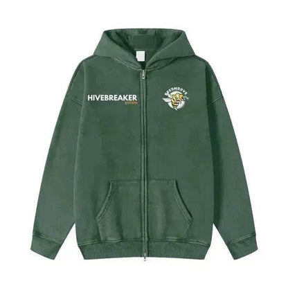 Beesmoove Hivebreaker Edition Prime Acid Washed Zip Hoodie Jacket - Beesmoove 