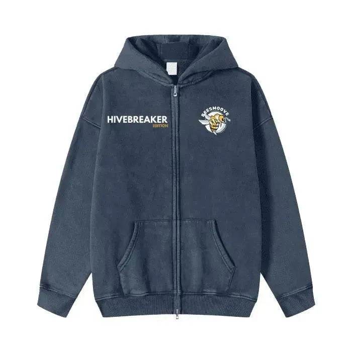 Beesmoove Hivebreaker Edition Prime Acid Washed Zip Hoodie Jacket - Beesmoove 