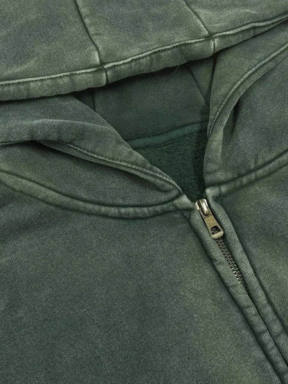 Beesmoove Hivebreaker Edition Prime Acid Washed Zip Hoodie Jacket - Beesmoove 