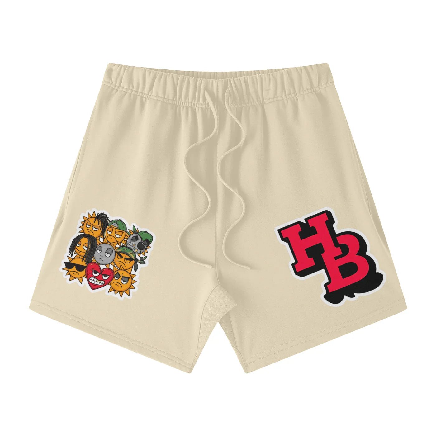 BEESMOOVE HIVEBREAKER Sun Lords Edition Heavyweight Earth Tone Loose Fit FOG 100% Cotton Shorts - Beesmoove