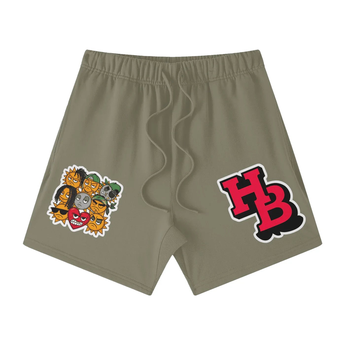 BEESMOOVE HIVEBREAKER Sun Lords Edition Heavyweight Earth Tone Loose Fit FOG 100% Cotton Shorts - Beesmoove