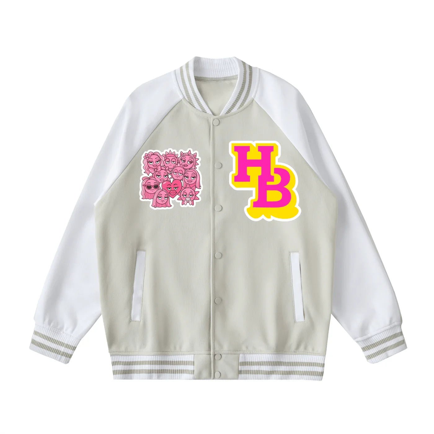 BEESMOOVE HIVEBREAKER Sun Lords Pink Edition Sleeve Varsity Jacket - Beesmoove