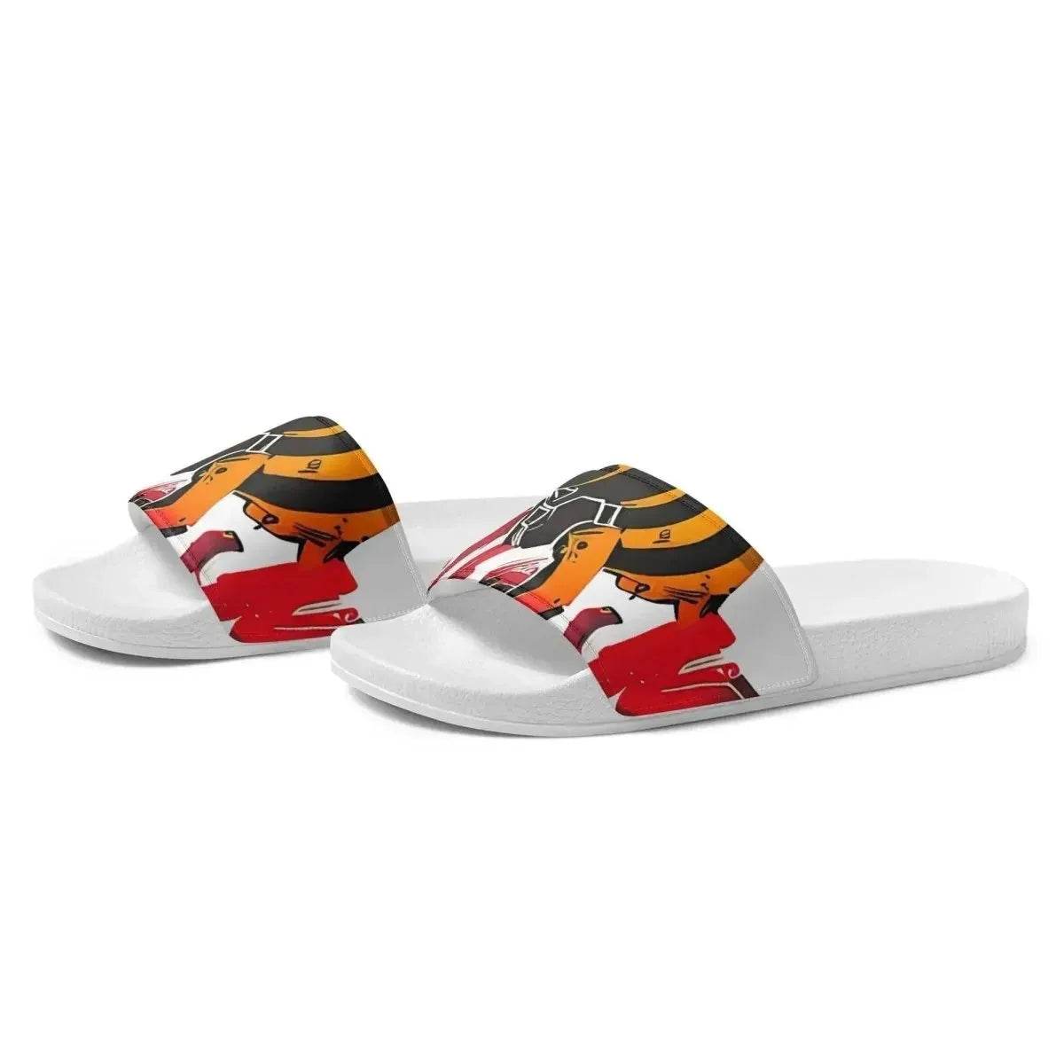 Beesmoove ink red Women's slides - Beesmoove 