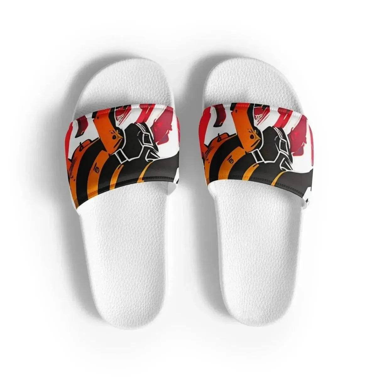 Beesmoove ink red Women's slides - Beesmoove 