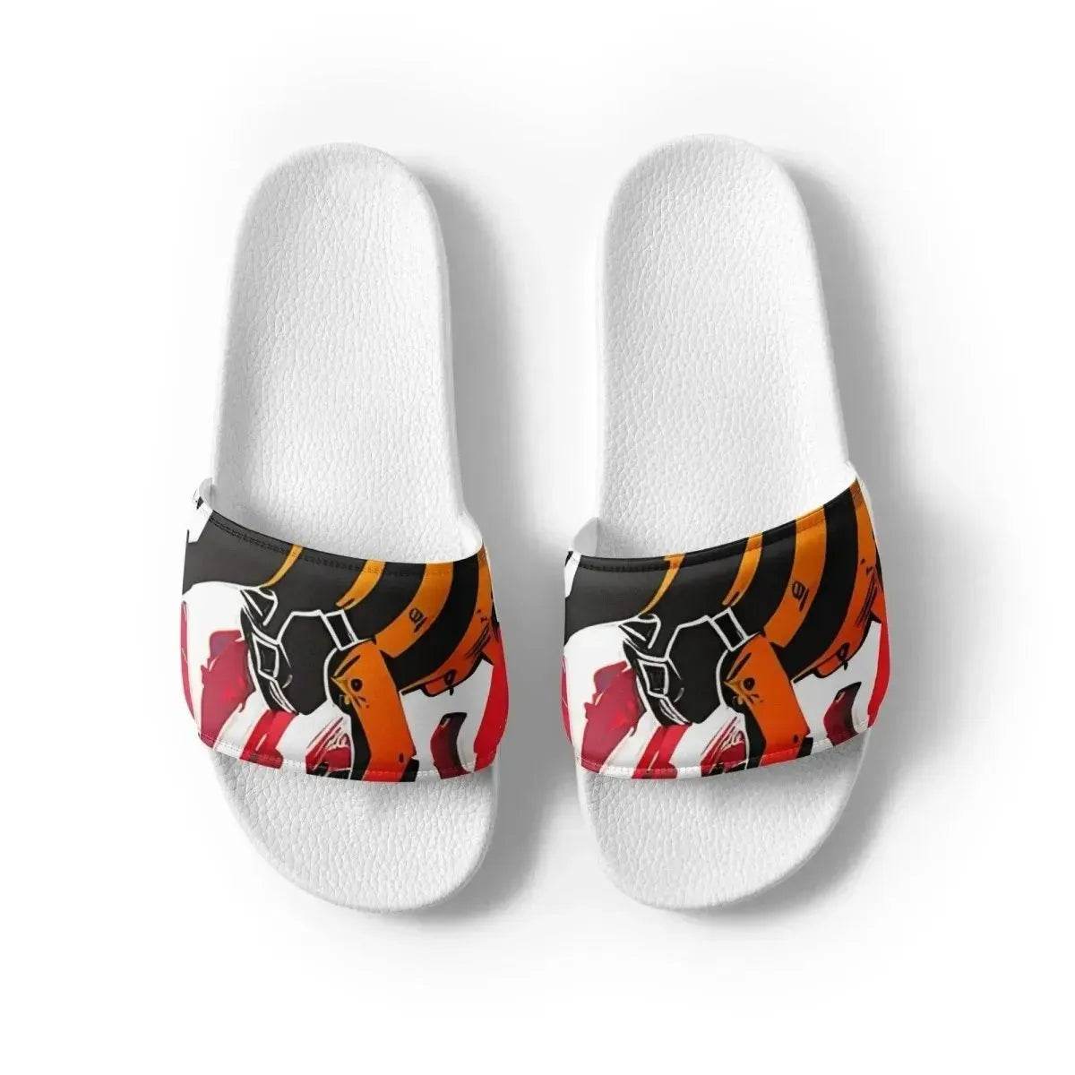 Beesmoove ink red Women's slides - Beesmoove 