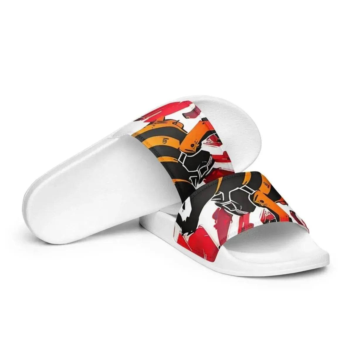 Beesmoove ink red Women's slides - Beesmoove 