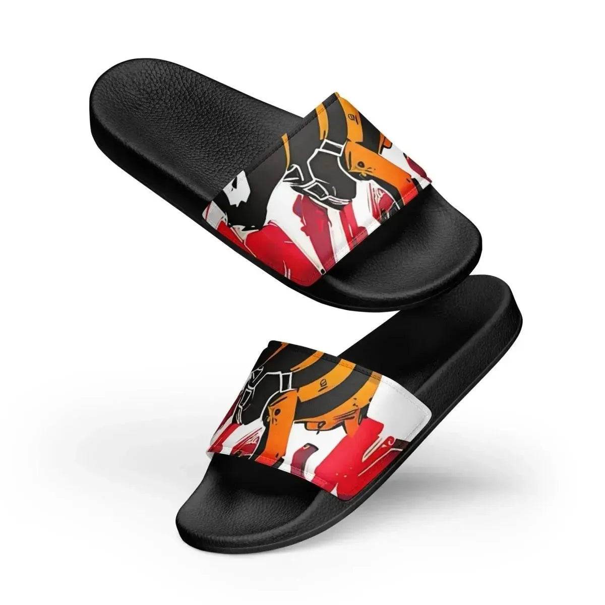 Beesmoove ink red Women's slides - Beesmoove 