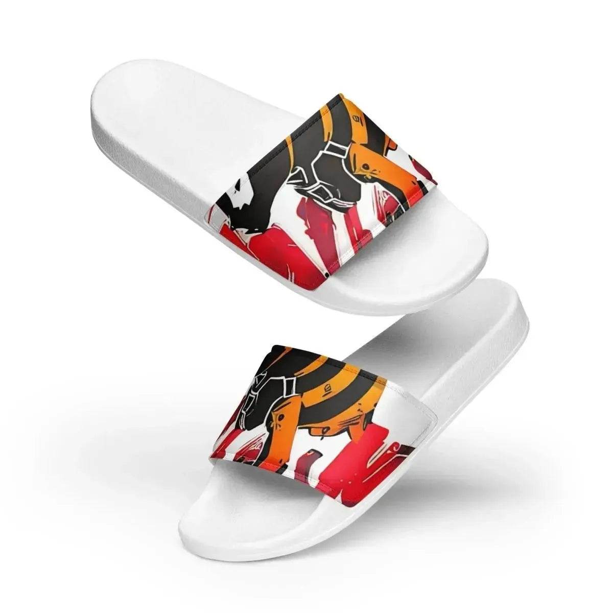 Beesmoove ink red Women's slides - Beesmoove 