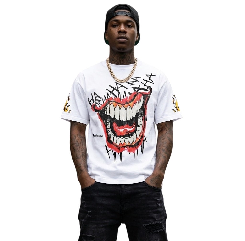 BEESMOOVE: Joker’s Hive Loose Drop Shoulder T-Shirt - Beesmoove
