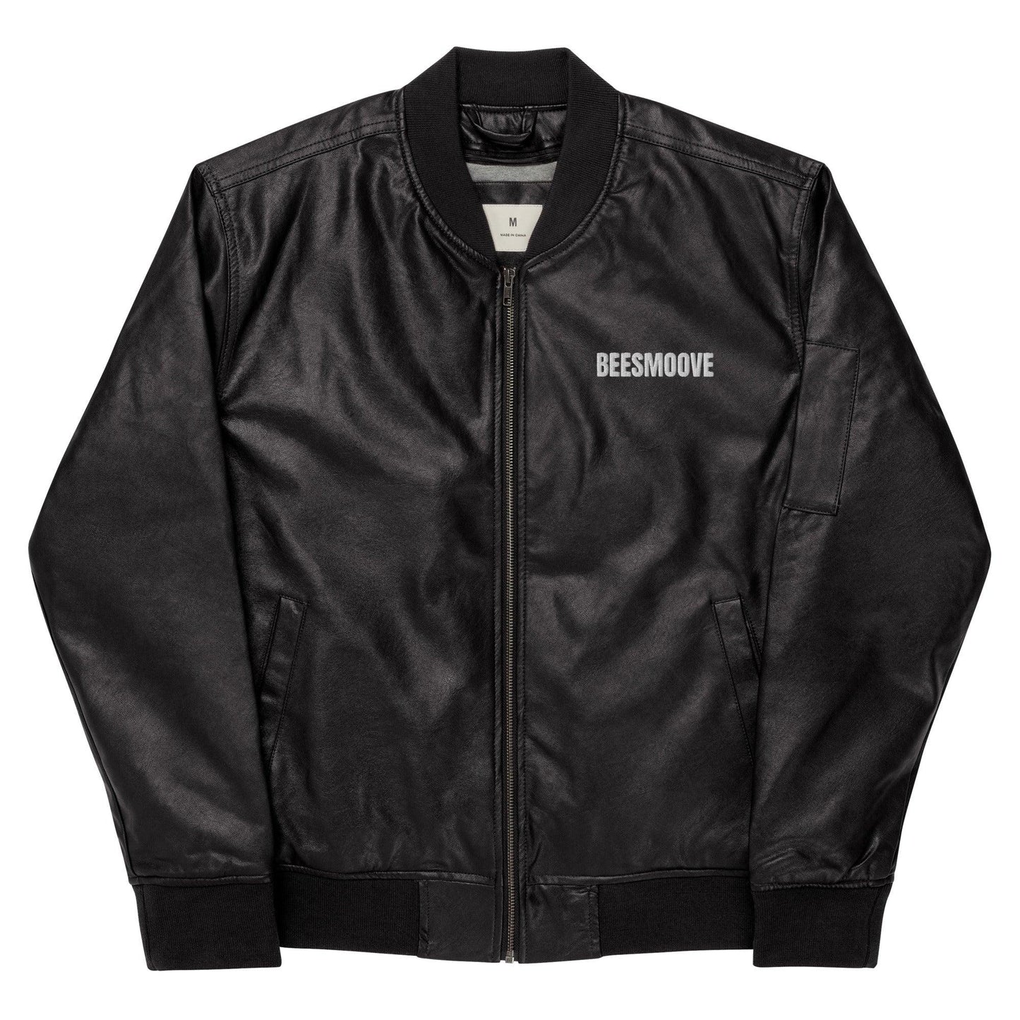 Beesmoove Leather Bomber Jacket - Beesmoove 