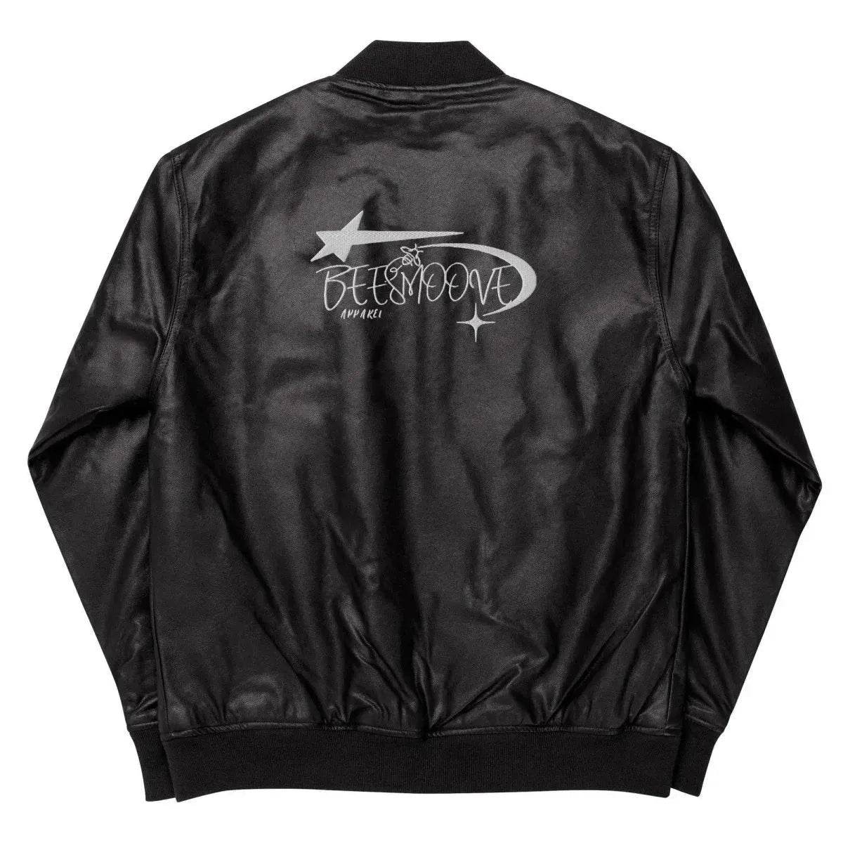 Beesmoove Leather Bomber Jacket - Beesmoove 