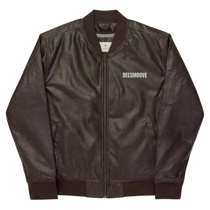 Beesmoove Leather Bomber Jacket - Beesmoove 