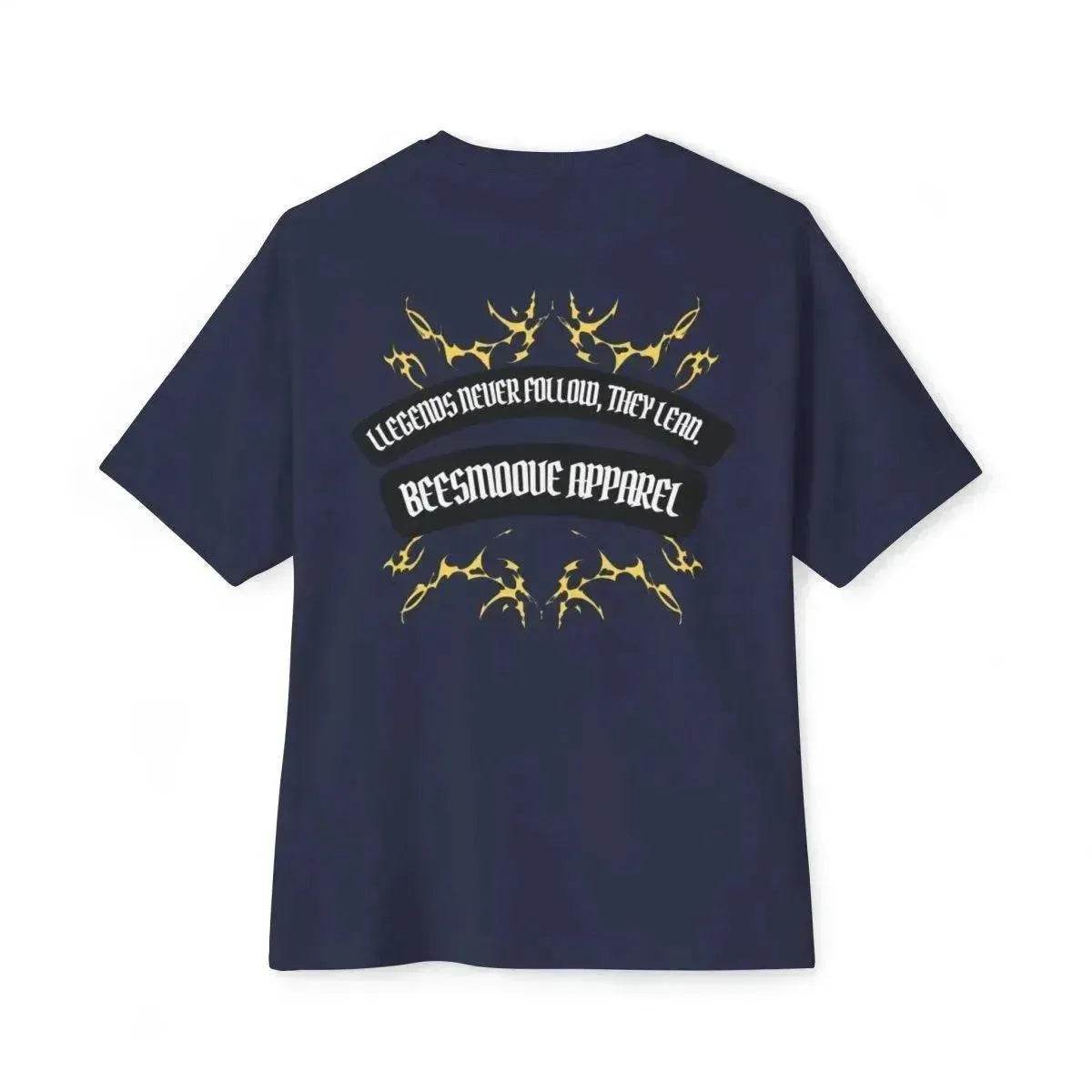 Beesmoove Legends never follow, they lead Oversized Boxy Tee - Beesmoove 