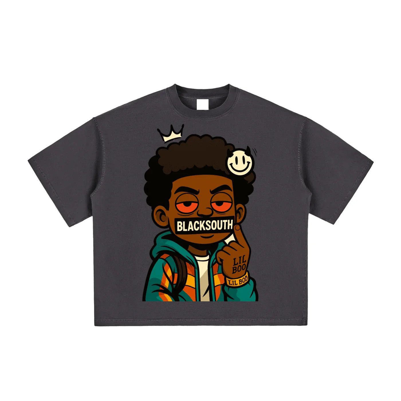 BEESMOOVE Lil Boo Da Menace Washed Boxy T-Shirt - Beesmoove