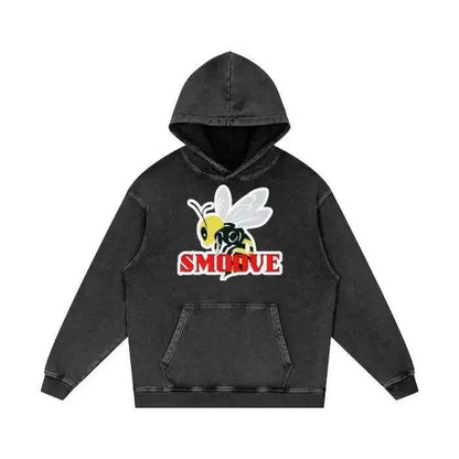 Beesmoove Logo 2024 Acid Wash Oversize Hoodie - Beesmoove 