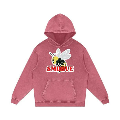 Beesmoove Logo 2024 Acid Wash Oversize Hoodie - Beesmoove 