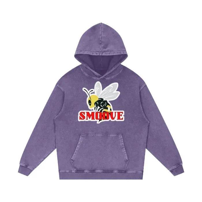 Beesmoove Logo 2024 Acid Wash Oversize Hoodie - Beesmoove