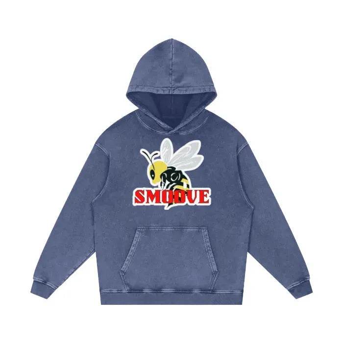Beesmoove Logo 2024 Acid Wash Oversize Hoodie - Beesmoove