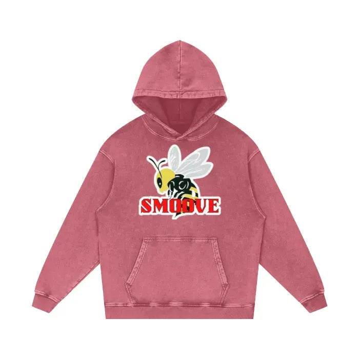 Beesmoove Logo 2024 Acid Wash Oversize Hoodie - Beesmoove