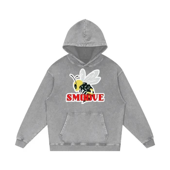 Beesmoove Logo 2024 Acid Wash Oversize Hoodie - Beesmoove