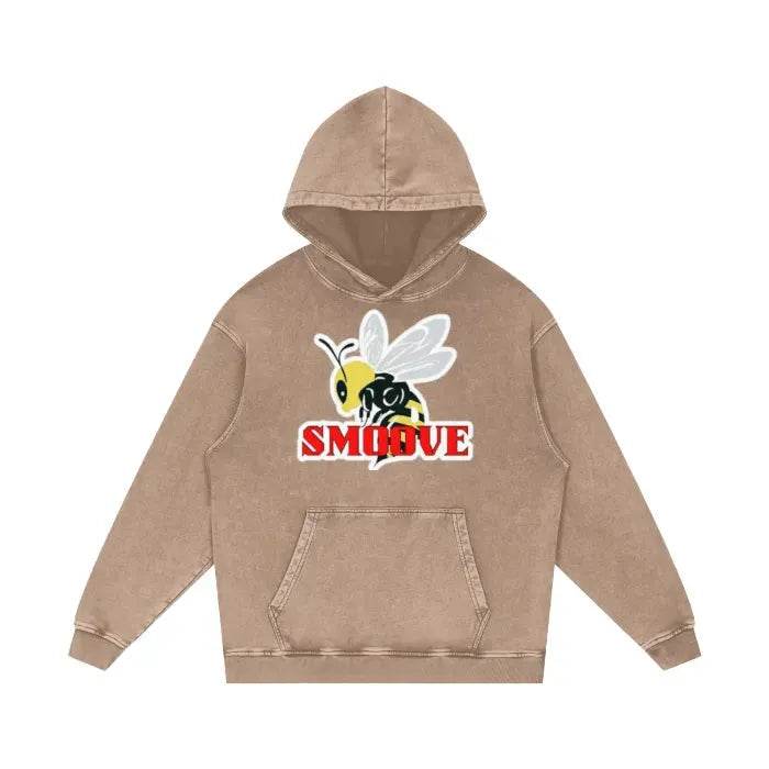 Beesmoove Logo 2024 Acid Wash Oversize Hoodie - Beesmoove