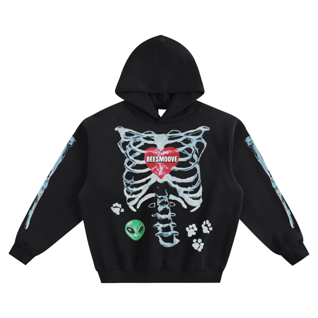 BEESMOOVE Love from Another Planet Boxy Hoodie - Beesmoove