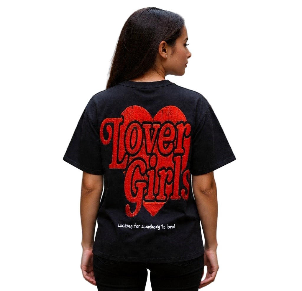 BEESMOOVE Lover girls Oversize Deep Drop Shoulder Tee - Beesmoove