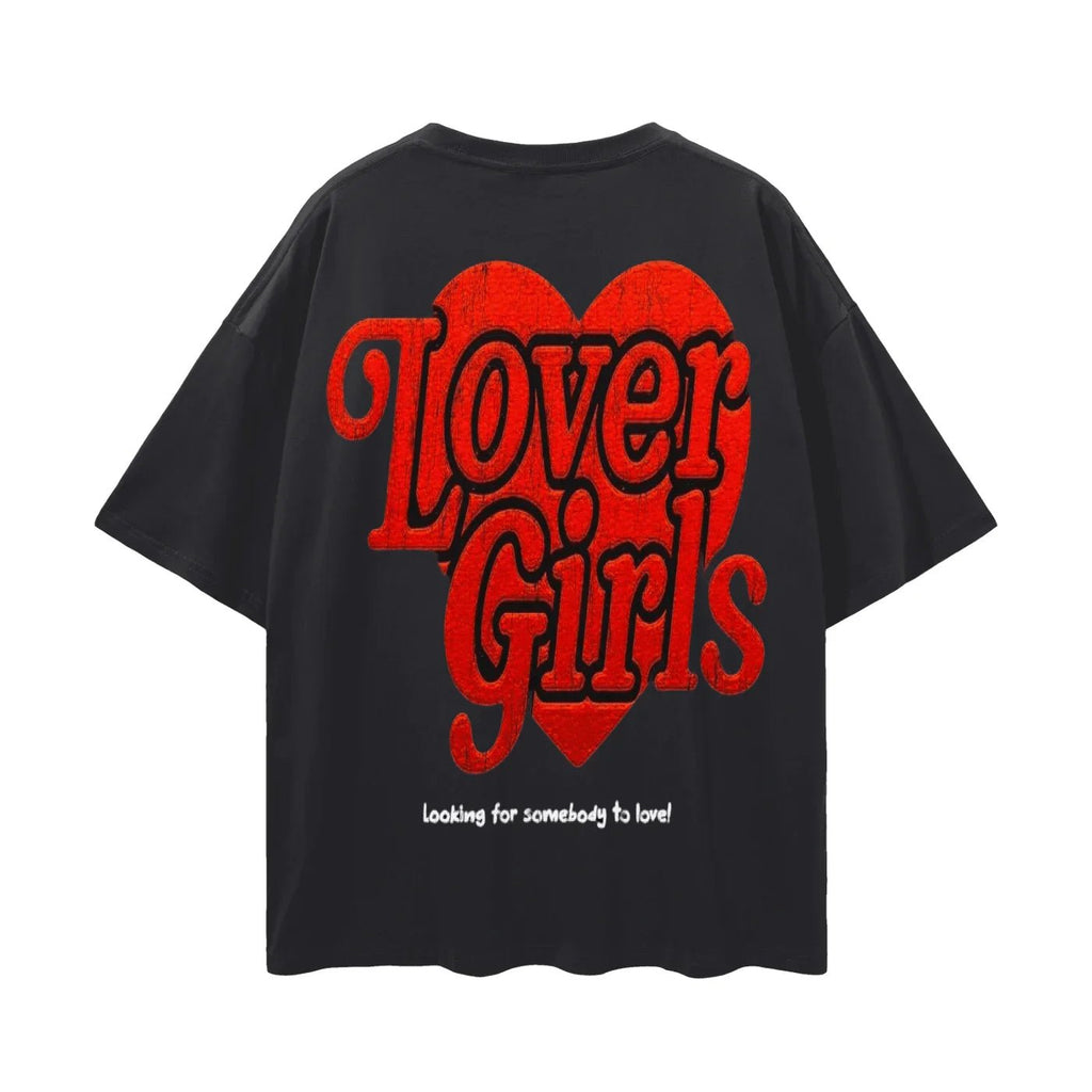 BEESMOOVE Lover girls Oversize Deep Drop Shoulder Tee - Beesmoove