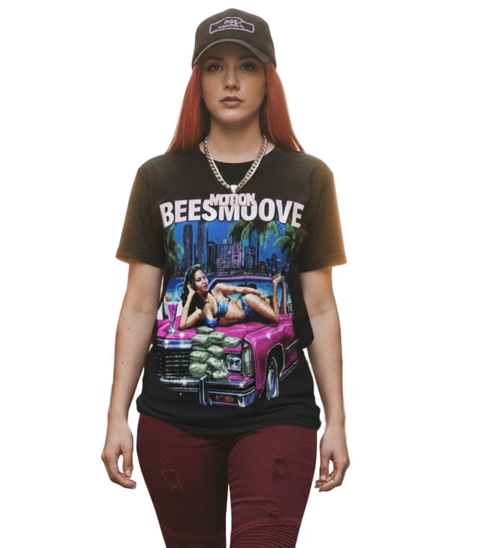 BEESMOOVE Miami Motion Cotton T-Shirt - Beesmoove