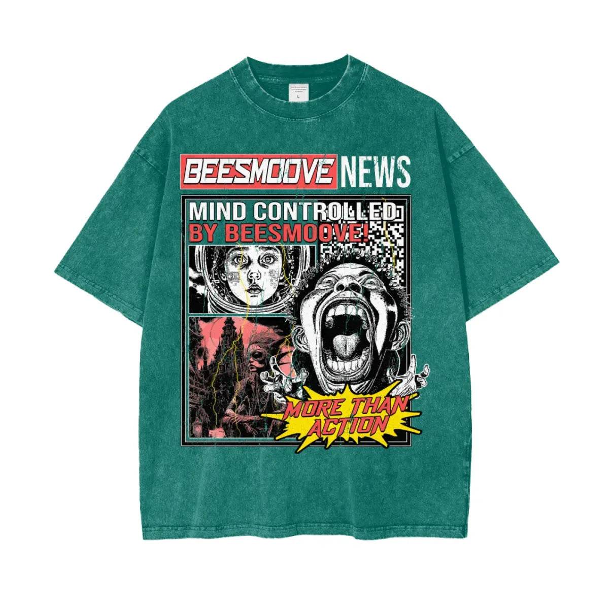 Beesmoove Mind Hive Chronicles Oversize Snow Washed T-Shirt - Beesmoove