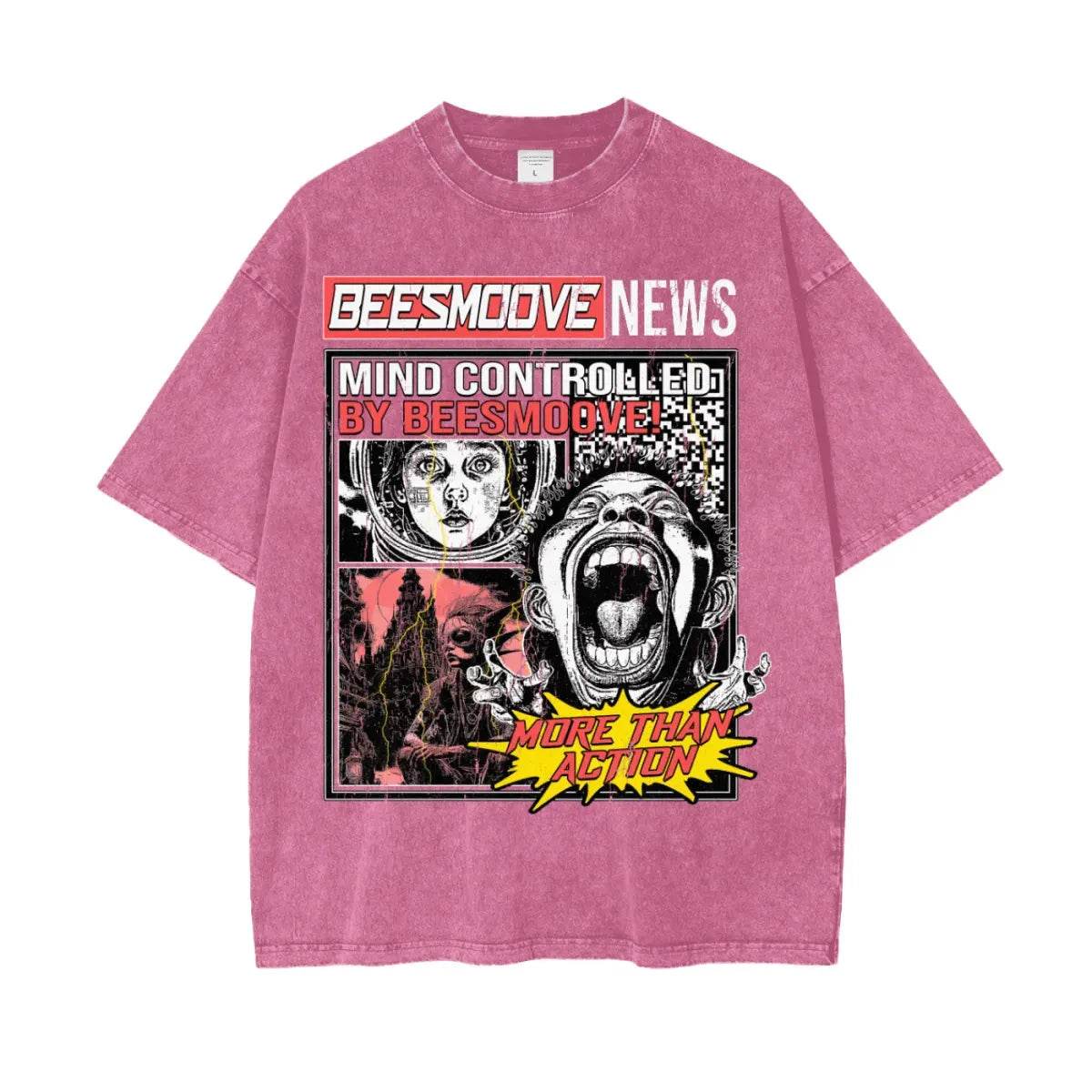 Beesmoove Mind Hive Chronicles Oversize Snow Washed T-Shirt - Beesmoove