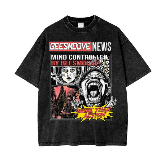 Beesmoove Mind Hive Chronicles Oversize Snow Washed T-Shirt - Beesmoove 
