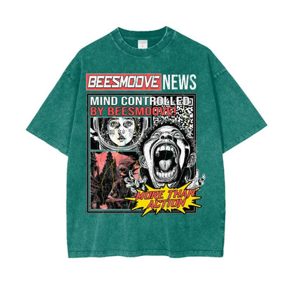 Beesmoove Mind Hive Chronicles Oversize Snow Washed T-Shirt - Beesmoove 
