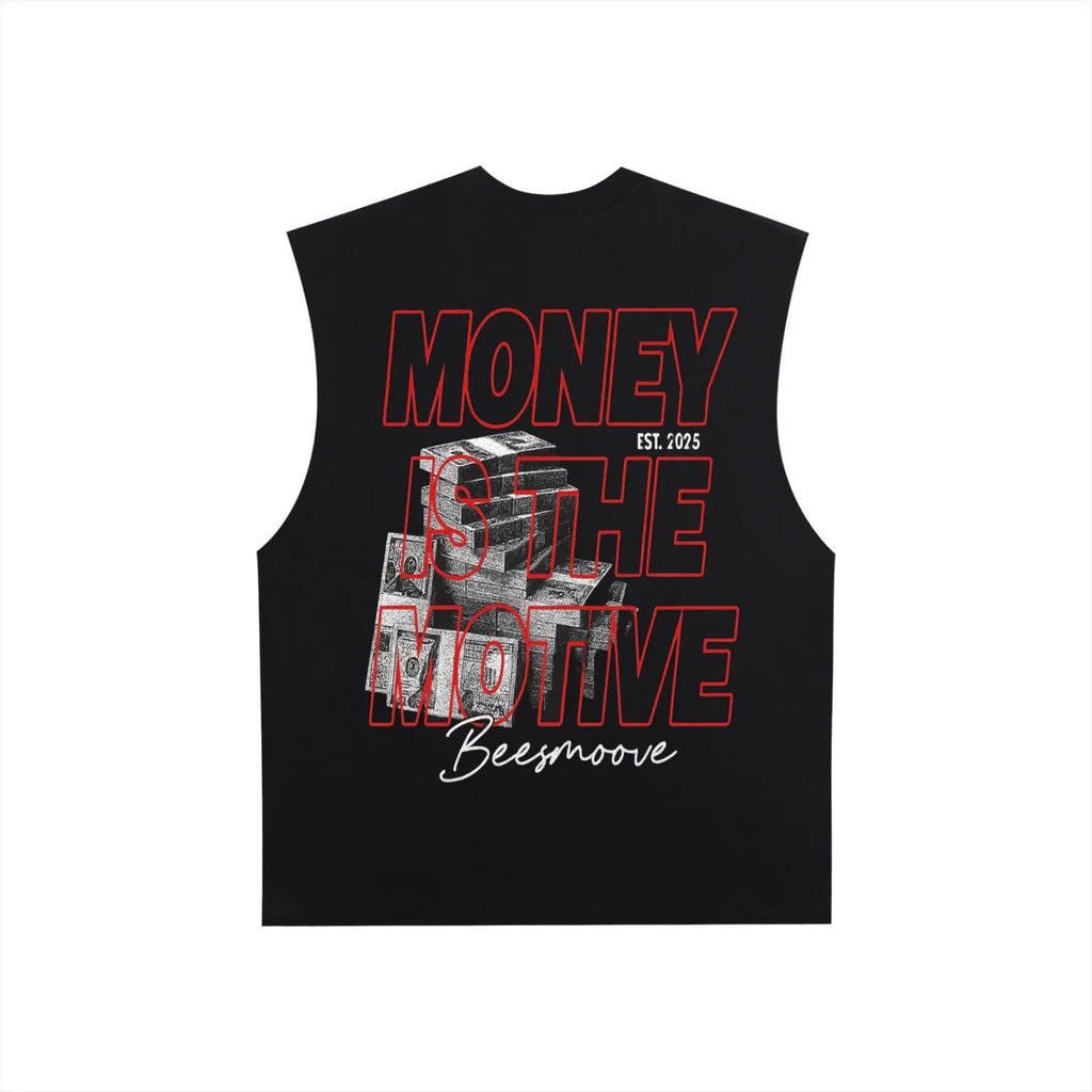 BEESMOOVE Money Made Raw Edge Cotton Tank Top - Beesmoove