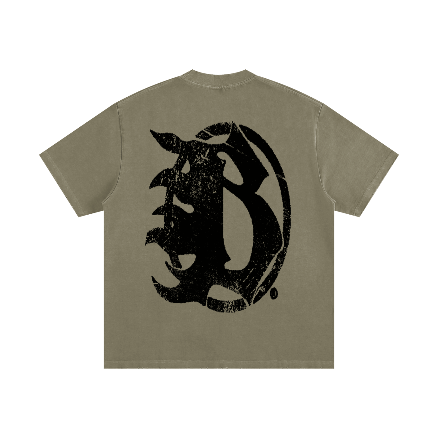 BEESMOOVE Motion Unit Blk Vintage Washed Frayed T-Shirt - Beesmoove