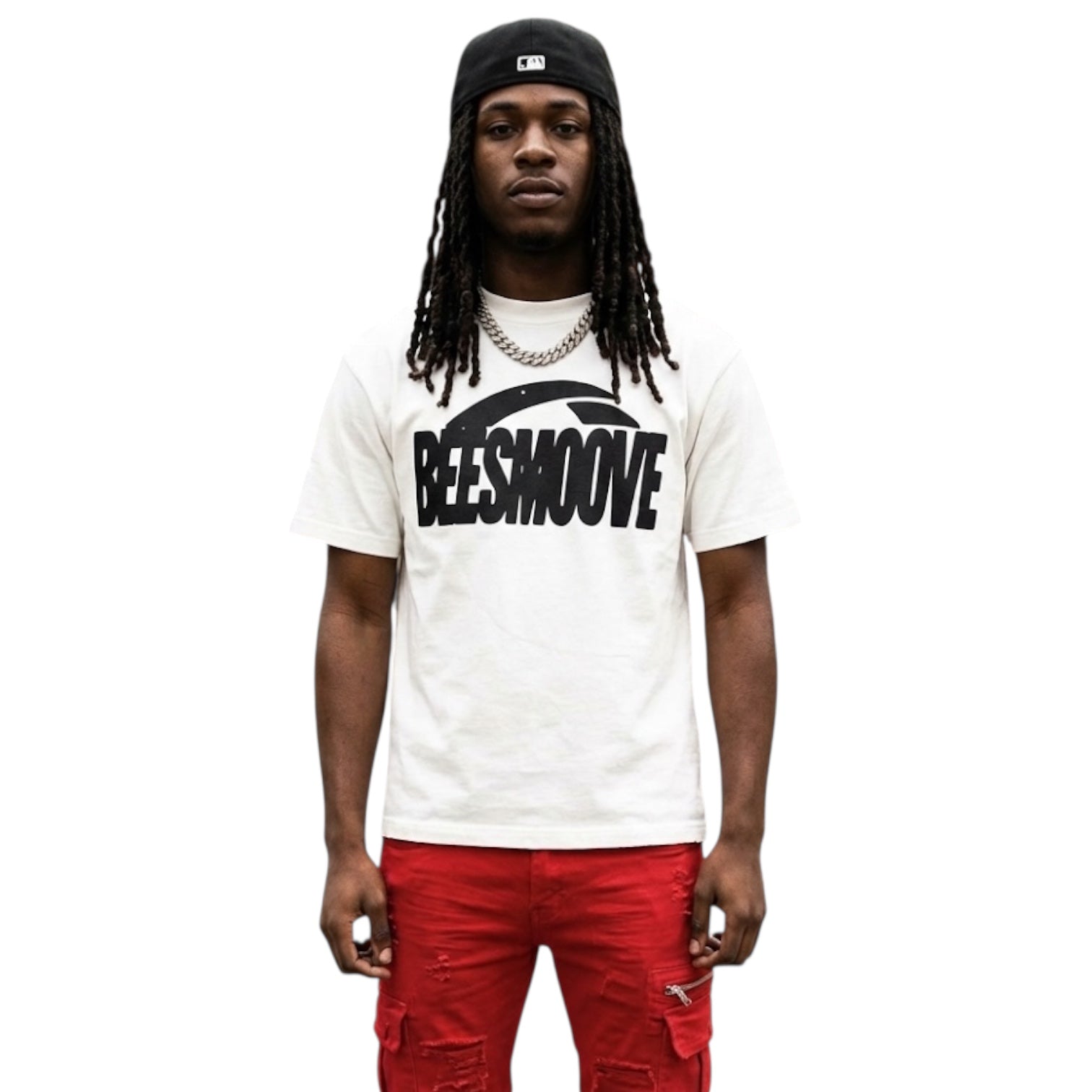 BEESMOOVE Motion Unit Blk Vintage Washed Frayed T-Shirt - Beesmoove