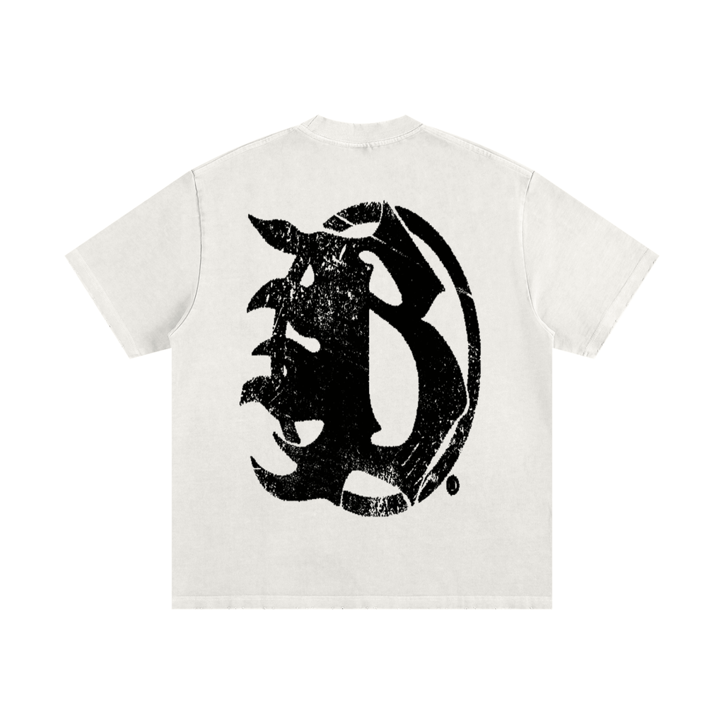 BEESMOOVE Motion Unit Blk Vintage Washed Frayed T-Shirt - Beesmoove