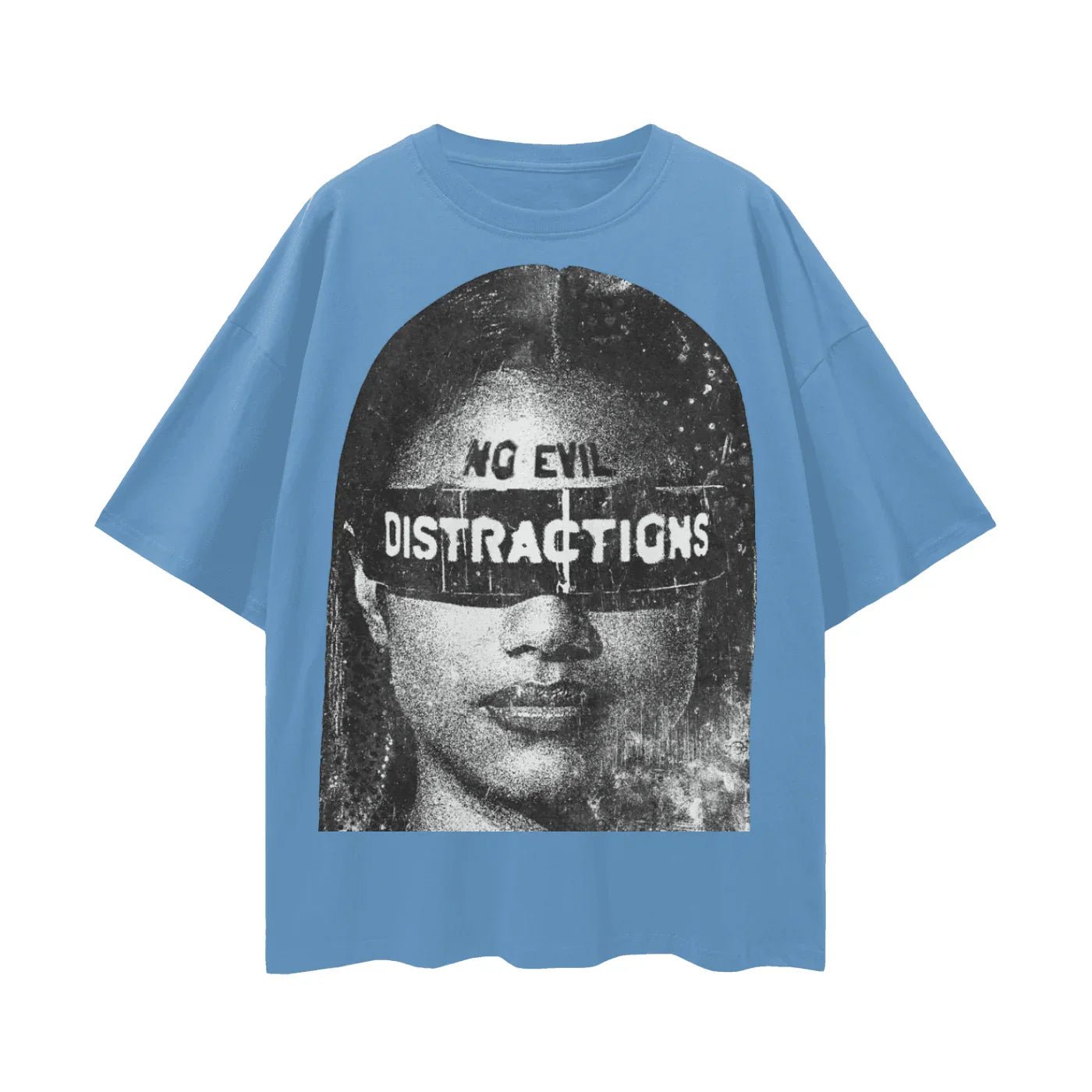 BEESMOOVE No Evil Tee Oversize Deep Drop Shoulder Tee - Beesmoove