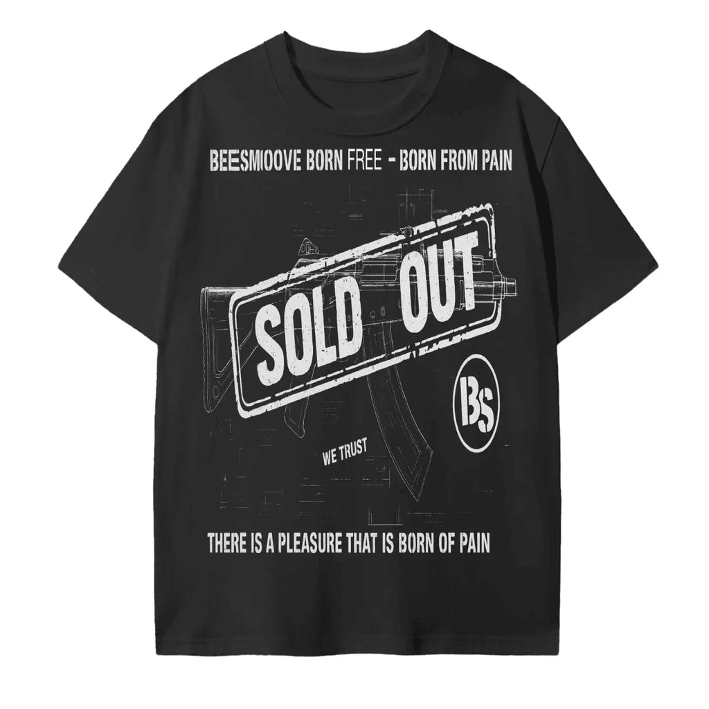 BEESMOOVE No Pain, No Freedom Seamless Cotton T-Shirt - Beesmoove