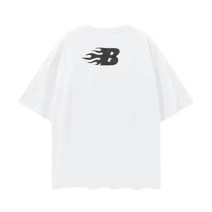 BEESMOOVE No Risk No Story Oversize Deep Drop Shoulder Tee - Beesmoove 