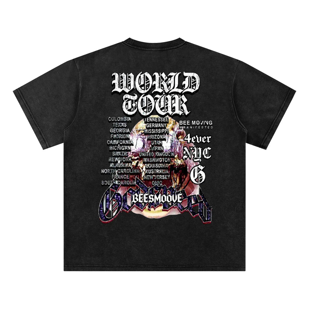 BEESMOOVE Power Surge Washed T-Shirt - Beesmoove