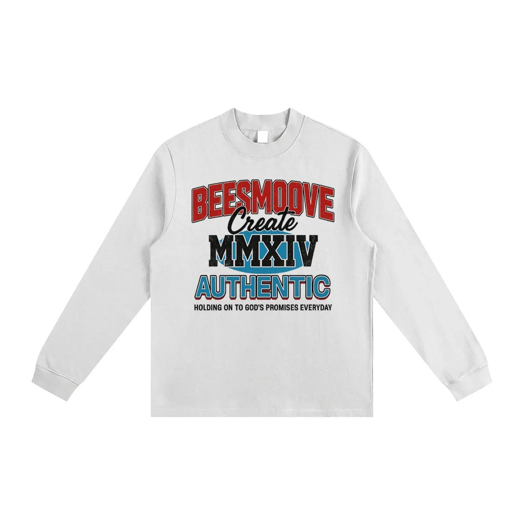 BEESMOOVE Promise Code MMXIV Shrink Mock Neck Sweatshirt - Beesmoove