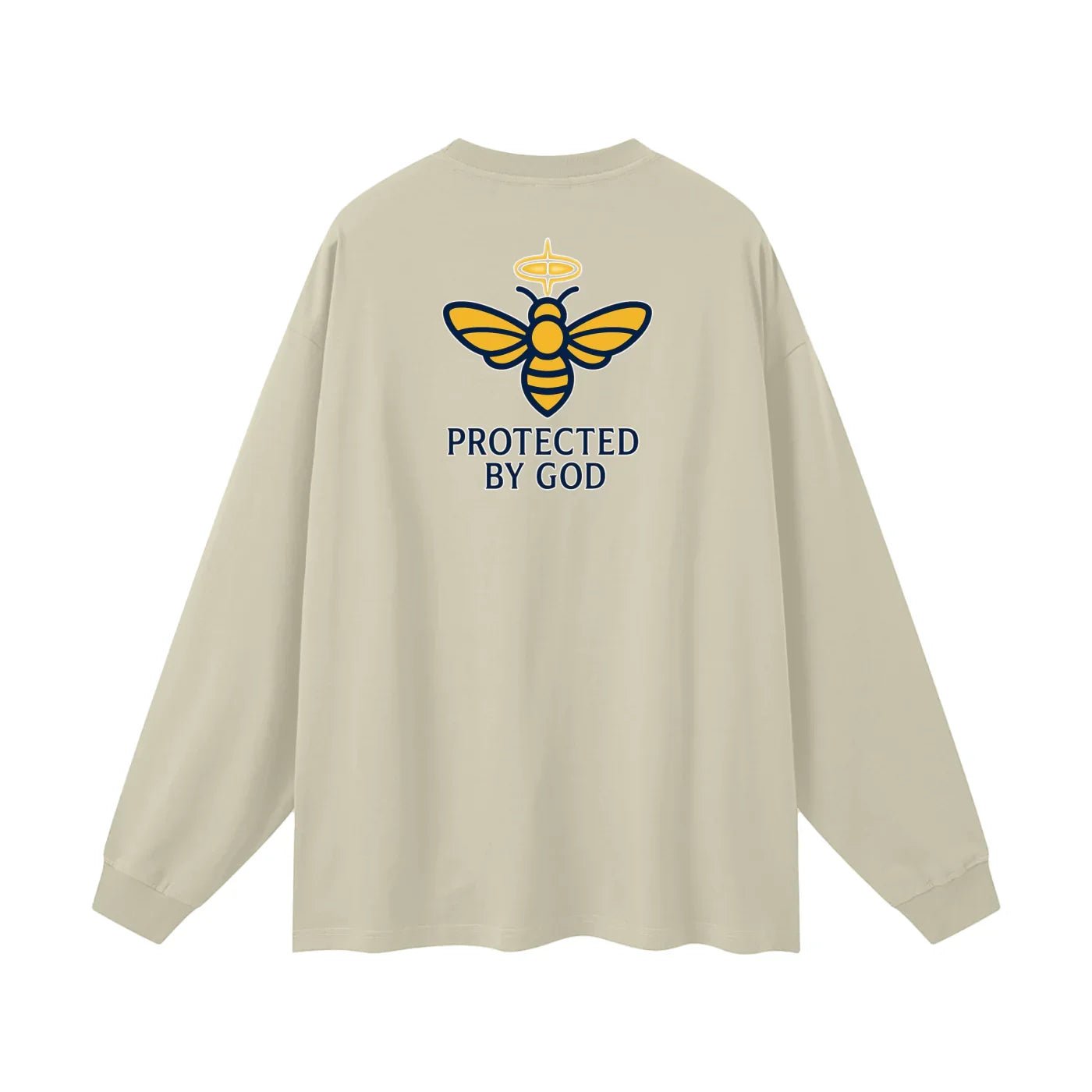 BEESMOOVE Protected by God Oversized Long Sleeve T-Shirt - Beesmoove