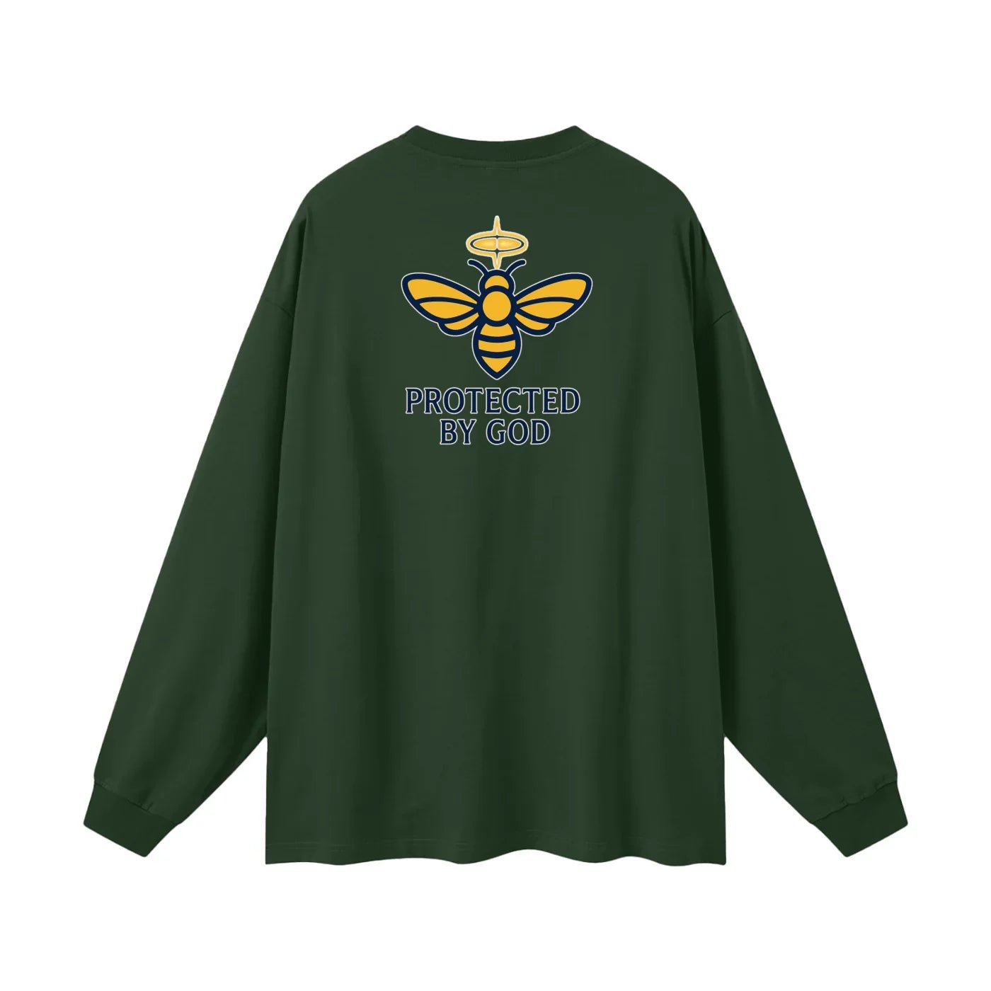 BEESMOOVE Protected by God Oversized Long Sleeve T-Shirt - Beesmoove