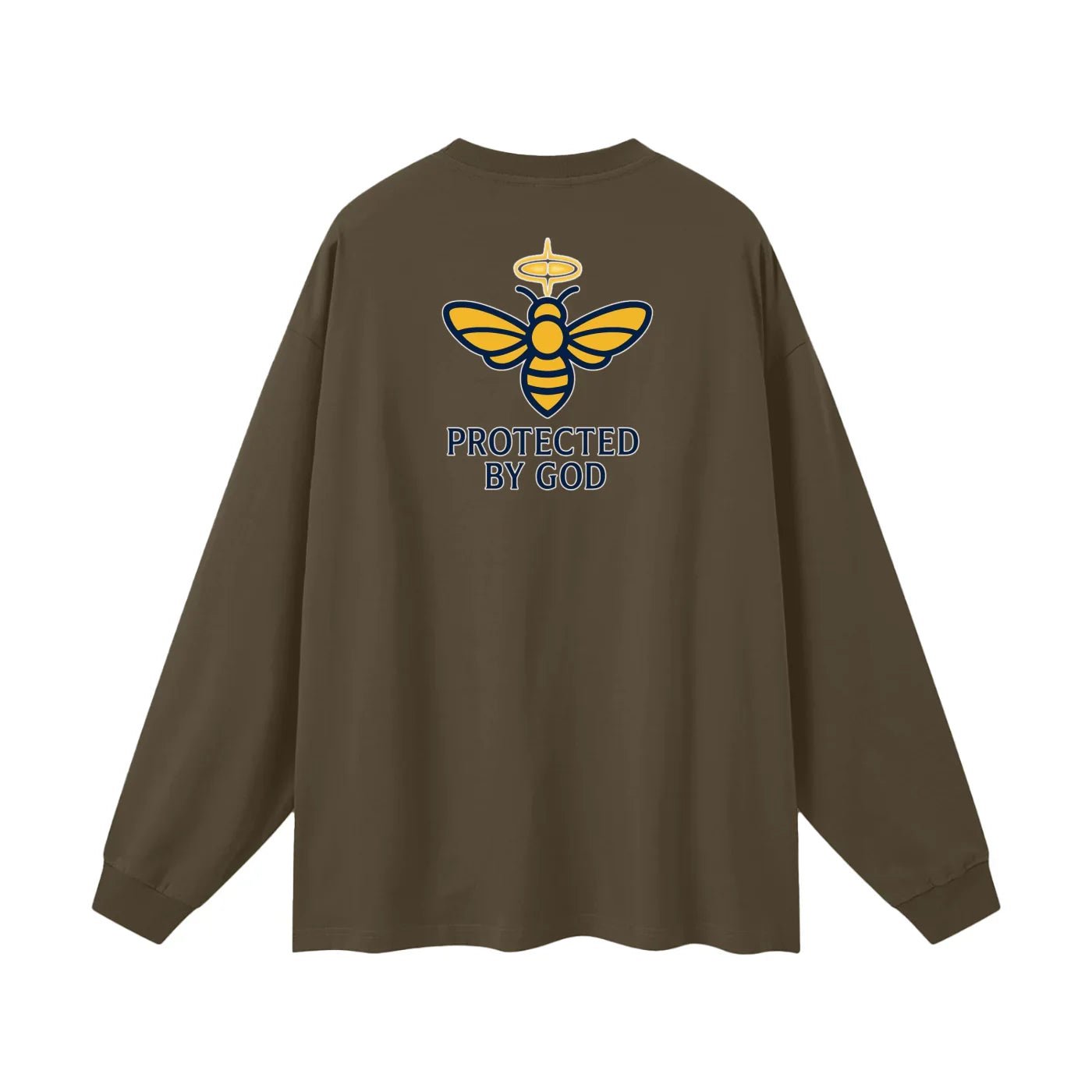 BEESMOOVE Protected by God Oversized Long Sleeve T-Shirt - Beesmoove